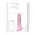 REALROCK - Dildo realistico trasparente rosa (17cm) 