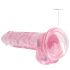 REALROCK - Dildo realistico trasparente rosa (17cm) 