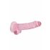 REALROCK - Dildo realistico trasparente rosa (17cm) 