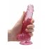 REALROCK - Dildo realistico trasparente rosa (17cm) 