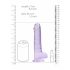 Dildo REALROCK trasparente e realistico - viola (19cm) 