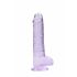 Dildo REALROCK trasparente e realistico - viola (19cm) 