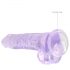 Dildo REALROCK trasparente e realistico - viola (19cm) 