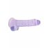 Dildo REALROCK trasparente e realistico - viola (19cm) 