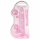 REALROCK - Dildo realistico trasparente rosa (19cm)