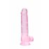 REALROCK - Dildo Realistico Trasparente Rosa (19cm) 