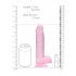 REALROCK - Dildo Realistico Trasparente Rosa (19cm) 