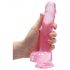 REALROCK - Dildo Realistico Trasparente Rosa (19cm) 