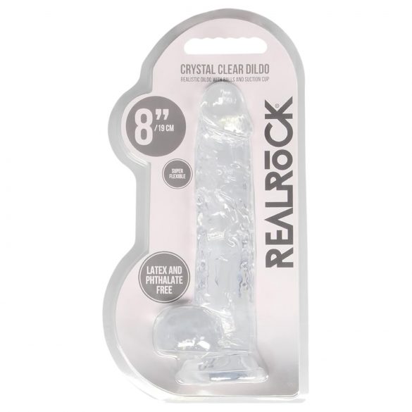 REALROCK - Dildo realistico trasparente - incolore (19cm) 