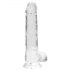 REALROCK - Dildo realistico trasparente - incolore (19cm) 