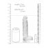 REALROCK - Dildo realistico trasparente - incolore (19cm) 