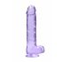 Dildo REALROCK Trasparente Realistico Viola (22cm) 