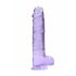 REALROCK - Dildo realistico trasparente viola (22cm)