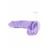 Dildo REALROCK Trasparente Realistico Viola (22cm) 