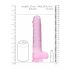 REALROCK - Dildo Realistico Trasparente in Tonalità Rosa (22cm) 