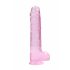 REALROCK - Dildo realistico trasparente rosa (22 cm)