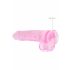 REALROCK - Dildo Realistico Trasparente in Tonalità Rosa (22cm) 