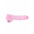 REALROCK - Dildo Realistico Trasparente in Tonalità Rosa (22cm) 