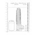 REALROCK - Dildo Realistico Trasparente - Cristallino (22cm) 