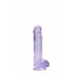 REALROCK - Dildo realistico trasparente viola (15 cm)