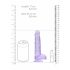 Dildo Realistico Trasparente Viola - RealRock (15cm) 