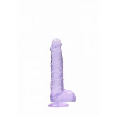 Dildo Realistico Trasparente Viola - RealRock (15cm)