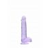 Dildo Realistico Trasparente Viola - RealRock (15cm) 