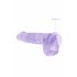 Dildo Realistico Trasparente Viola - RealRock (15cm) 