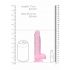 Dildo REALROCK semitrasparente realistico - rosa (15cm) 