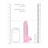 Dildo REALROCK semitrasparente realistico - rosa (15cm) 