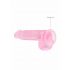 Dildo REALROCK semitrasparente realistico - rosa (15cm) 