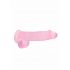 Dildo REALROCK semitrasparente realistico - rosa (15cm) 