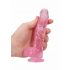 Dildo REALROCK semitrasparente realistico - rosa (15cm) 