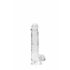 REALROCK - Dildo trasparente realistico - cristallino (15cm) 