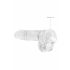 REALROCK - Dildo trasparente realistico - cristallino (15cm) 