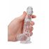 REALROCK - Dildo trasparente realistico - cristallino (15cm) 