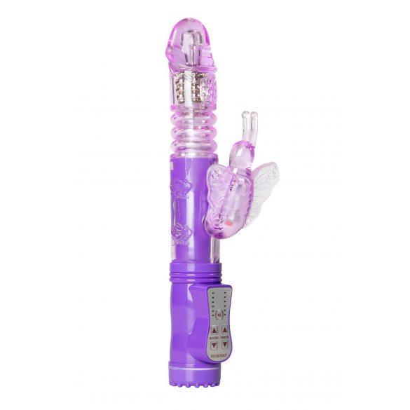 EasyToys Butterfly - Vibratore rotante e pulsante (viola)