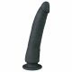 Dildo in silicone al 100% con ventosa (21cm) - nero 