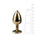 Dildo Anale a Cono Easytoys Metal No.1 con Pietra Bianca - Dorato (2,5cm) 