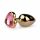 Easytoys Metal No.3 - plug anale - oro-rosa (2,5 cm)