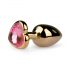 Easytoys Metal No.3 - plug anale - oro-rosa (2,5 cm)