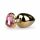 Easytoys Metal No.8 - plug anale con base a forma di cuore - oro-rosa (3,5 cm)