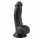 Dildo Nero Realistico con Testicoli e Ventosa - 15cm 