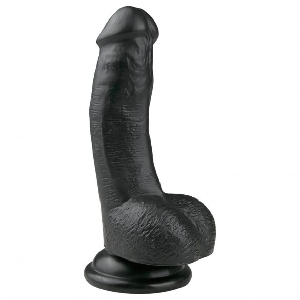 Dildo Nero Realistico con Testicoli e Ventosa - 15cm 