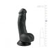 Dildo Nero Realistico con Testicoli e Ventosa - 15cm 