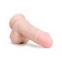 Dildo realistico con ventosa e testicoli (17,5cm) - color carne 