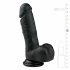 Dildo Realistico con Testicoli e Ventosa (17,5cm) - Nero 