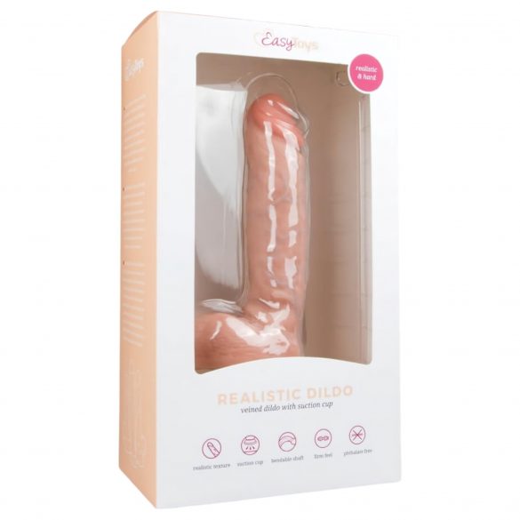 Dildo Realistico con Ventosa e Testicoli (22,5cm) - Color Carne 