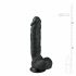 Dildo Realistico con Testicoli e Ventosa (22,5cm) - Nero 