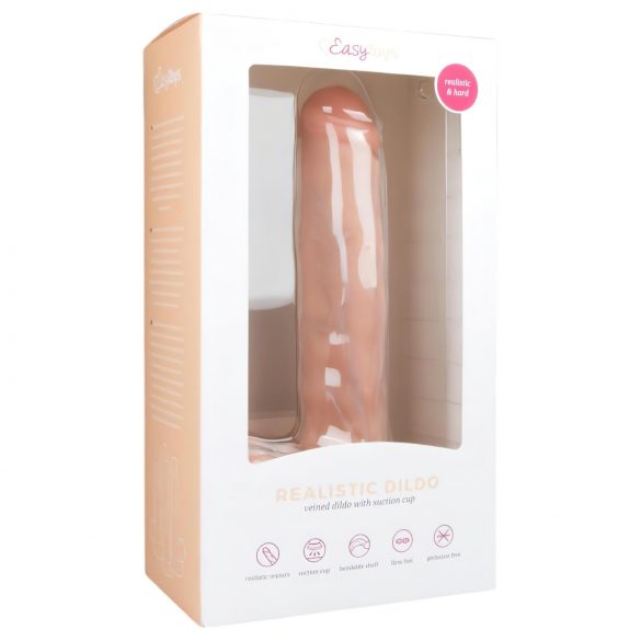 Dildo Grande e Realistico con Ventosa e Testicoli - Easytoys (29,5cm) - Color Carne 